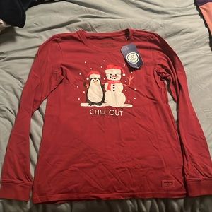 Ladies M Life Is Good Long Sleeve Crusher Tee